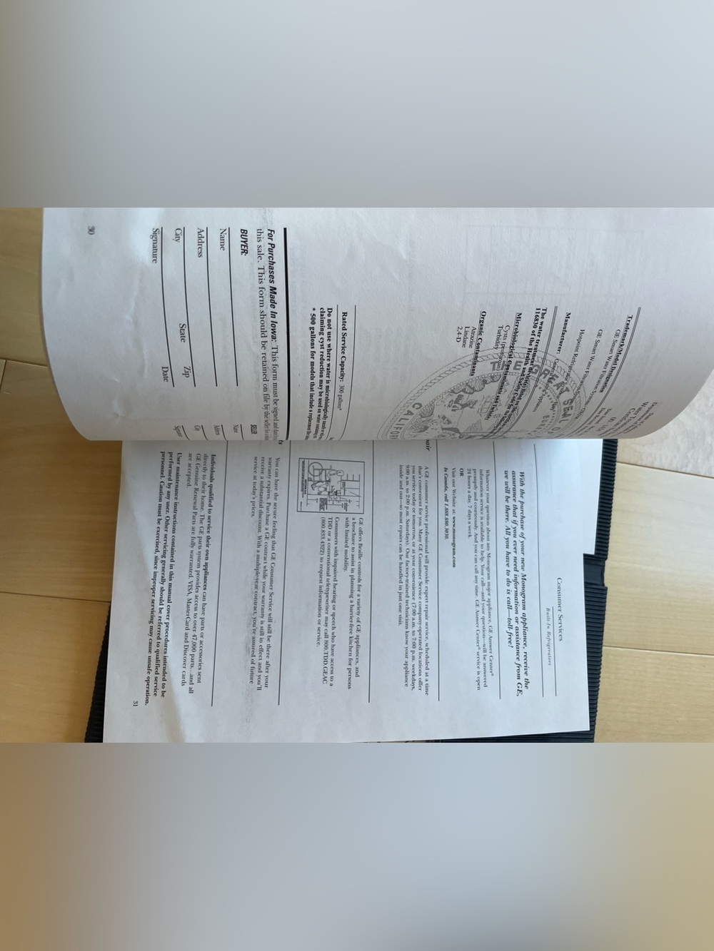 GE Monogram Refrigeration Portfolio Owner’s Manual, Tech Data Sheets (ZIS360D) - Picture 4 of 9